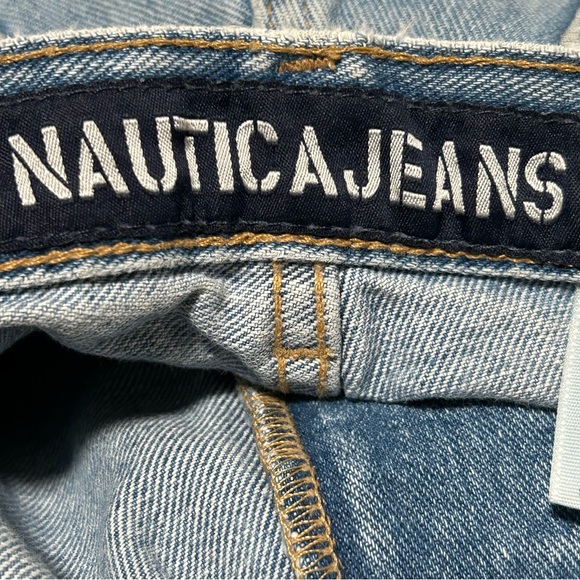 Men Vintage Nautica 36x32 Easy Fit Distressed Blue Jeans - Picture 14 of 16